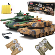 立成丰遥控坦克车可发弹超大号2.4G对战坦克金属炮管履带式玩具仿真汽车模型玩具遥控汽车越野车男孩礼物 对战坦克【2只装】 标配