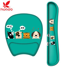 花朵 硅胶护腕鼠标垫键盘托套装男女鼠标手腕垫可爱护腕托机械键盘托垫 猫和狗（套装）