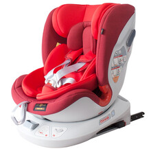 bestbaby安全座椅0-12岁360度旋转便携式车载汽车儿童座椅新生儿 出生-12岁安全座椅 宝石红
