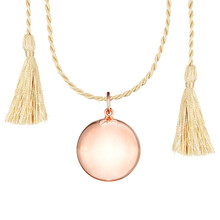 法国ilado意拉哆孕妇女铃铛18K玫瑰金胎教铃安抚铃铛bola铃铛项链 诺一系(18K玫瑰金珠+金色绳结)