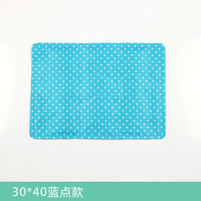 拓海宠物冰垫夏季物理降温神器制冷凝胶冰凉垫坐垫避暑狗狗凉垫 蓝色 蓝波点30*40cm