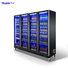 华尔（Huaer）啤酒展示柜吧台柜四门酒水展示柜全面屏啤酒柜展示柜三门风冷酒吧冰柜立式冷藏柜清吧 2220*600*1980mm四门（三色灯）