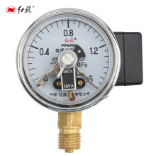 红旗电接点压力表YX-60 上下限报警水压油压表空气压表自动控制压力表 0-0.1 MPa