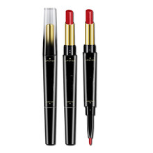 欧丽丝口红笔+唇线笔女防水不易脱色勾线唇笔哑光画口红 口红笔女防水持久不脱色勾线唇笔哑光女学生双头自 06#西柚色