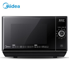 美的微波炉20L平板机械式 微蒸烤高端一体机 一键操作 电子开门 家用易洁内胆  微蒸一体 变频微波炉