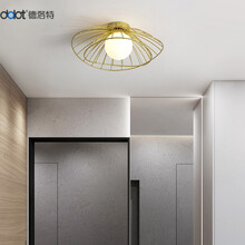 德洛特（dolot）入户玄关灯过道灯衣帽间灯现代简约轻奢走廊灯北欧风阳台灯吸顶灯 双层 华丽金色 （配三色光源）
