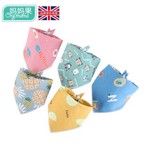 妈妈果 婴儿口水巾围嘴新生儿童宝宝三角巾纯棉围兜防吐奶口水兜围脖 【5条装】绅士宝宝