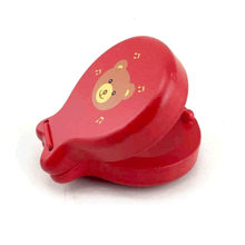 曲漾乐器原木响板圆舞板三句半木制响板儿童音乐教具玩具 大号红色响板