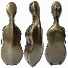 碳纤维大提琴盒4/4,防水抗压带轮轻便飞机托运 咖啡拉丝