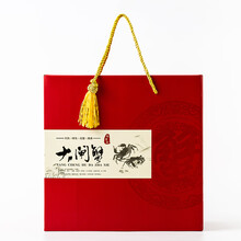 大闸蟹包装盒螃蟹海鲜礼品盒现货中秋采购礼盒新款高档大号螃蟹礼品盒泡沫纸盒可定制LOGO-博与 凹盖红色大闸蟹(含泡沫箱)