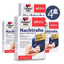 Doppelherz双芯心薰衣草精华胶囊 缓解紧张不安焦虑的情绪 助眠安宁神 轻松倒时差 改善睡眠片 4盒装 缬草花片30粒/盒（14168849） 德国直邮原装进口