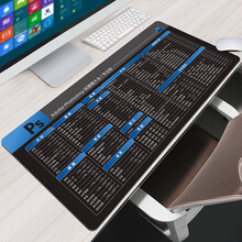 衡文（HENGWEN）鼠标垫大号快捷键cad ps excel函数超大办公防水加厚电脑桌垫精密锁边黑 PS  40*90cm 厚度5mm