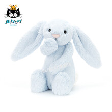 jellycat 经典害羞系列害羞蓝色邦尼兔超柔软毛绒玩具公仔 蓝色 31cm