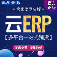 管家婆 云ERP 网店进销存正版软件店铺订单管理仓库发货单快递单打印 电脑财务网页版软件 1网店2用户