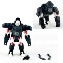 变形玩具金刚猛兽侠超能勇士bw犀牛蛇鸟霸王龙黄豹白虎黑猩猩狂飙 黑猩猩队长14cm