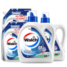 威露士抗菌有氧洗衣液套装18.5斤 除菌除螨 （3L瓶装x1、2.25L瓶装x1、2L袋装洗衣液x2） 杀菌率达99%