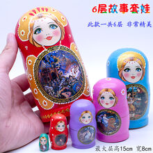 套娃30层 5层10层俄罗斯套娃 彩绘喜娃高端实木精美礼物品佩奇 纯手工 6层故事油娃颜色随机