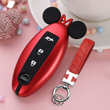 适用于东风日产钥匙套 女生可爱钥匙保护包 轩逸骐达贵士蓝鸟奇骏天籁 魅力红(3键A款)