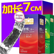 第六感避孕套带刺狼牙棒加长加粗冰火一体男用螺纹大颗粒安全套情趣 22只【加长7CM狼牙套】冰火颗粒16+螺纹6 加长7CM
