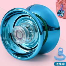 儿童发光溜溜球男孩闪光玩具女孩活睡眠金属悠悠球夜光yoyo球 YO御盒装 蓝色 赠挂钩 死睡眠 绳长100cm(