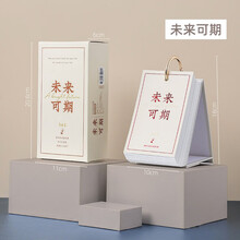 智汇 单向历2021年100天高考倒计时提醒牌考研单向日历创意定制台历计划本学生中习每日励志手撕打卡 【文字款-芽白】未来可期(365天/自填日期)