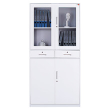 钱柜 文件柜铁皮柜 办公柜子档案柜资料柜凭证柜带锁 钢制办公家具 拆装白色 二斗器械柜