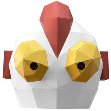 东之天地 万圣元旦节儿童节可爱动物卡通凹凸曼打小怪兽纸模面具手工diy沙雕头套摆件cos 大人版凹凸曼（免裁版 需简单制作）