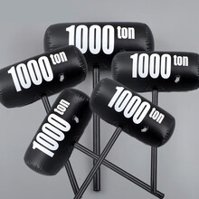 大锤子气球 大号充气锤子打气球惩罚加厚超大敲打吹气千吨锤小孩宝宝儿童玩具 小号充气锤【5个装】