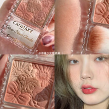 日本canmake井田花瓣五色腮红19高光阴影三合一03妹03晒红女05 珠光#12春季新色 附送大理石腮红刷