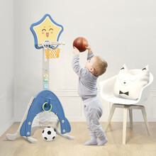 儿童玩具男孩2两岁宝宝玩具1婴幼儿敲打早教小女孩子一周岁半生日礼物二小孩三男童3婴儿儿童篮球架投篮 【六合一】高尔夫+故事机+套圈+篮球+足球+感应器