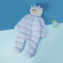 Carters婴儿羽绒服连体衣20冬季婴儿90白鸭绒羽绒连体衣外出服 蓝色C03 24M/90cm