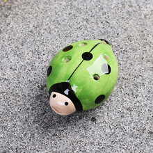 初学6孔中音C调陶笛六孔AC调儿童成人入门陶埙乐器 七星瓢虫绿色