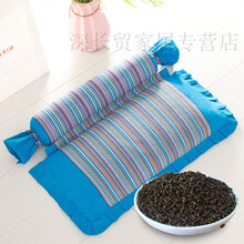 成人脊椎荞麦决明子劲椎枕修复颈椎专用枕芯硬圆护颈枕 孔雀蓝 经典方蓝决明+荞