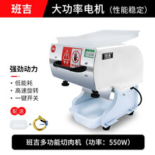 班吉切肉机商用电动不锈钢大功率小型切肉片肉丝肉丁机全自动多功能切熟食菜机不锈钢台式切沫机家用 BJ-不锈钢刀组款（10mm）