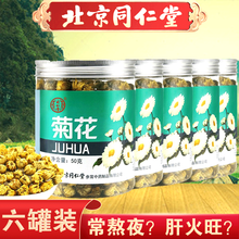 北京同仁堂正宗菊花茶 杭菊 杭白菊 胎菊特级 6罐装*50g
