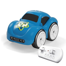 儿童玩具小汽车魔术手控车智能遥控感应跟随画线轨迹特技车迷你版可充电男孩女孩礼物电动嘟嘟车1-2-3岁 蓝色【充电款】【智能感应遥控】【跟随巡线】