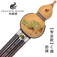 孔雀河（PEACOCK RIVER）葫芦丝成人自学初学专业C降B调小学生入门G调F调D调云南紫竹 【专业款】【孔雀公主防摔】C调+礼包