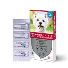 拜宠爽 狗狗体外驱虫药拜耳宠物金毛比熊泰迪柯基除跳蚤蜱虫虱子杀虫滴剂整盒4支装 1.0ml(4.1-10kg犬用)