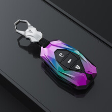 适用于北京现代钥匙套名图钥匙包领动ix35朗动新途胜IX25索纳塔9菲斯塔金属汽车钥匙扣壳 全新一代-B粉彩绮菱扣