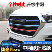 适用捷途X90中网改装全新捷途X90装饰中网改色膜三色条贴纸 中网【三色贴纸】