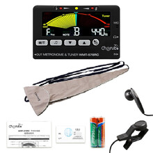 CHERUB 小天使WMT-578RC管乐调音器长笛萨克斯单簧管校音器管乐电子调音器节拍器 黑色标配+单边耳机+拾音夹+萨克斯管体通条布