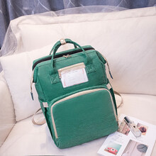 妈妈包母婴  新款手提折叠婴儿床待产包便携式外出妈咪包多功能大容量母婴背包i 绿色