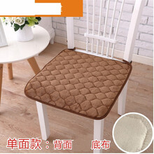 坐垫 椅垫四季通用毛绒滑餐椅垫坐垫办公室网吧垫薄座垫电脑椅子垫j1121 咖色旋律 50*50cm（两个装）