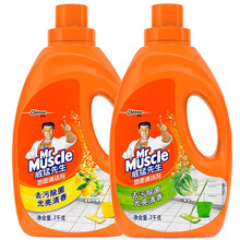 威猛先生（Mr Muscle）地面清洁剂木地板大理石木地板瓷砖水泥清洁剂瓷砖去污剂家用地板洁净液 柠檬+草本