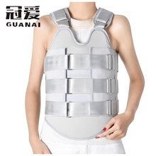 冠爱（GUANAI）可调胸腰椎固定支具支架脊椎脊柱骨折矫形器压缩性骨折损伤护具腰脱护腰带术后护具 灰色-带气囊 M