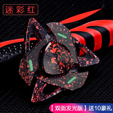 大白鲨指尖陀螺新款发光手指陀螺儿童指间玩具减压 【迷彩】迷彩红 大白鲨双面发光