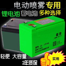 电动喷雾器电瓶锂电池12v8a背负式打药机配件专用农用大容量电池充电 锂电池12V14A带充电器