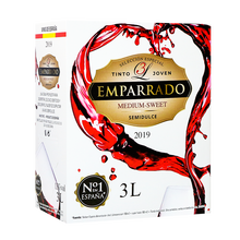 超市	
安珀（EMPARRADO）红酒 西班牙原瓶进口半甜红葡萄酒 3L纸盒袋装红酒 大容量 3L-单盒便携装