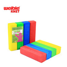 德国Weible knet进口温感彩泥不干橡皮泥安全无味小男女孩儿童手工课DI黏土玩具套装 四色彩泥套装400g