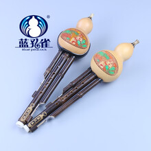 蓝孔雀葫芦丝 初学专用葫芦丝 云南乐器专卖 降B调 护套款